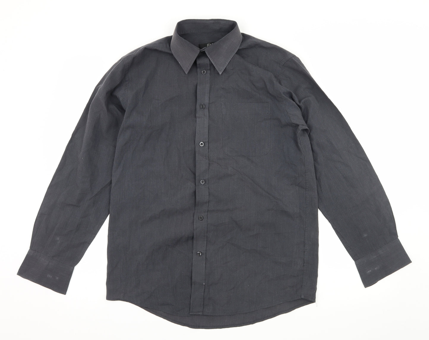 F&F Mens Grey    Button-Up Size 14.5