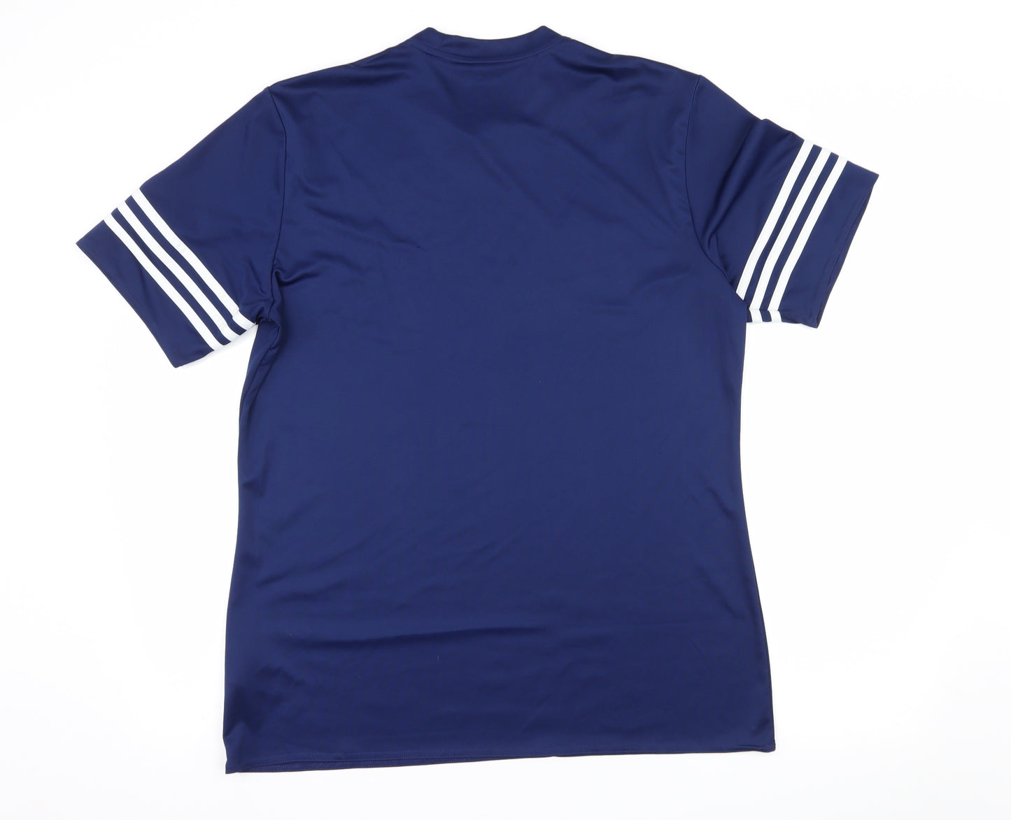 adidas Mens Blue Striped   T-Shirt Size L
