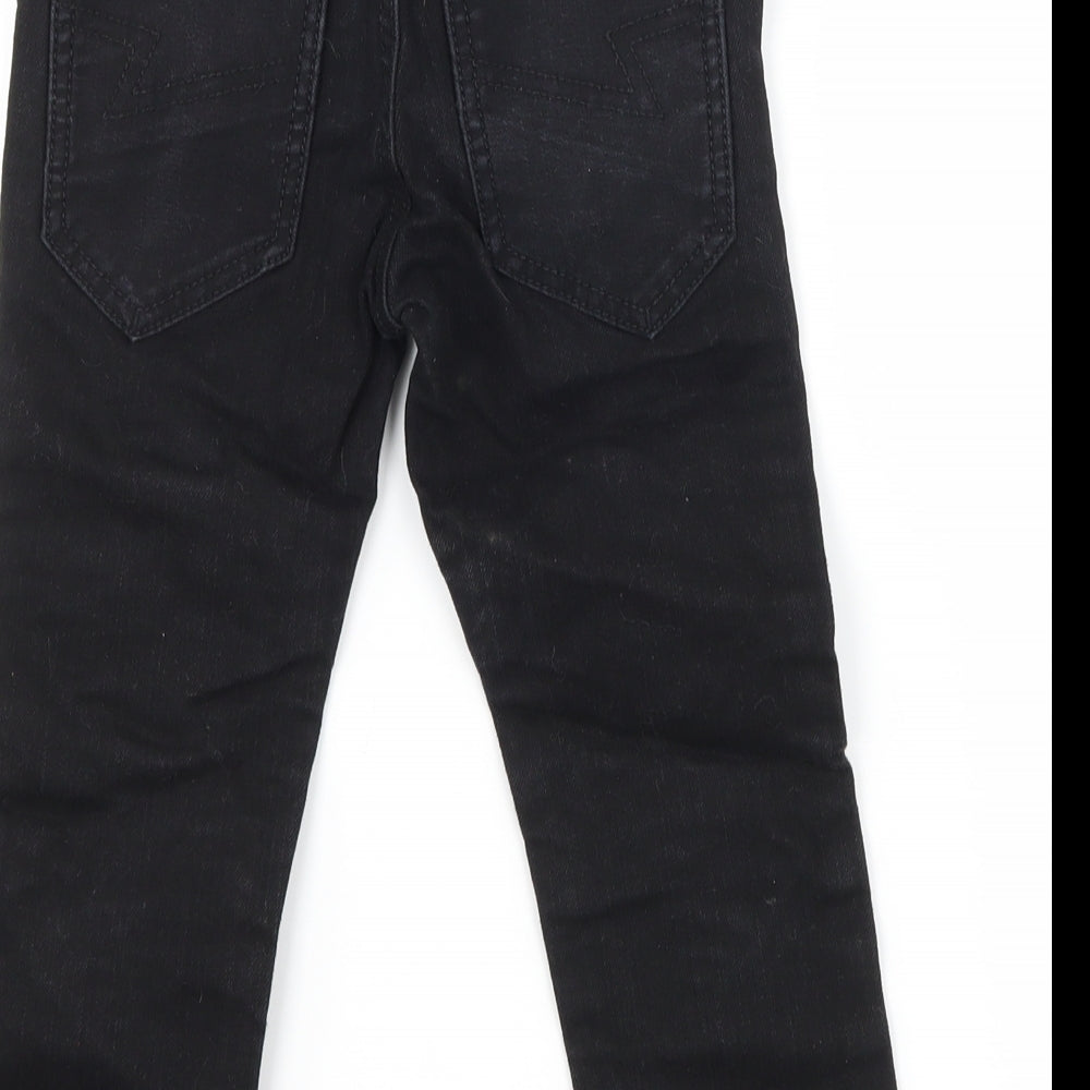H&M Boys Black  Denim Skinny Jeans Size 4 Years
