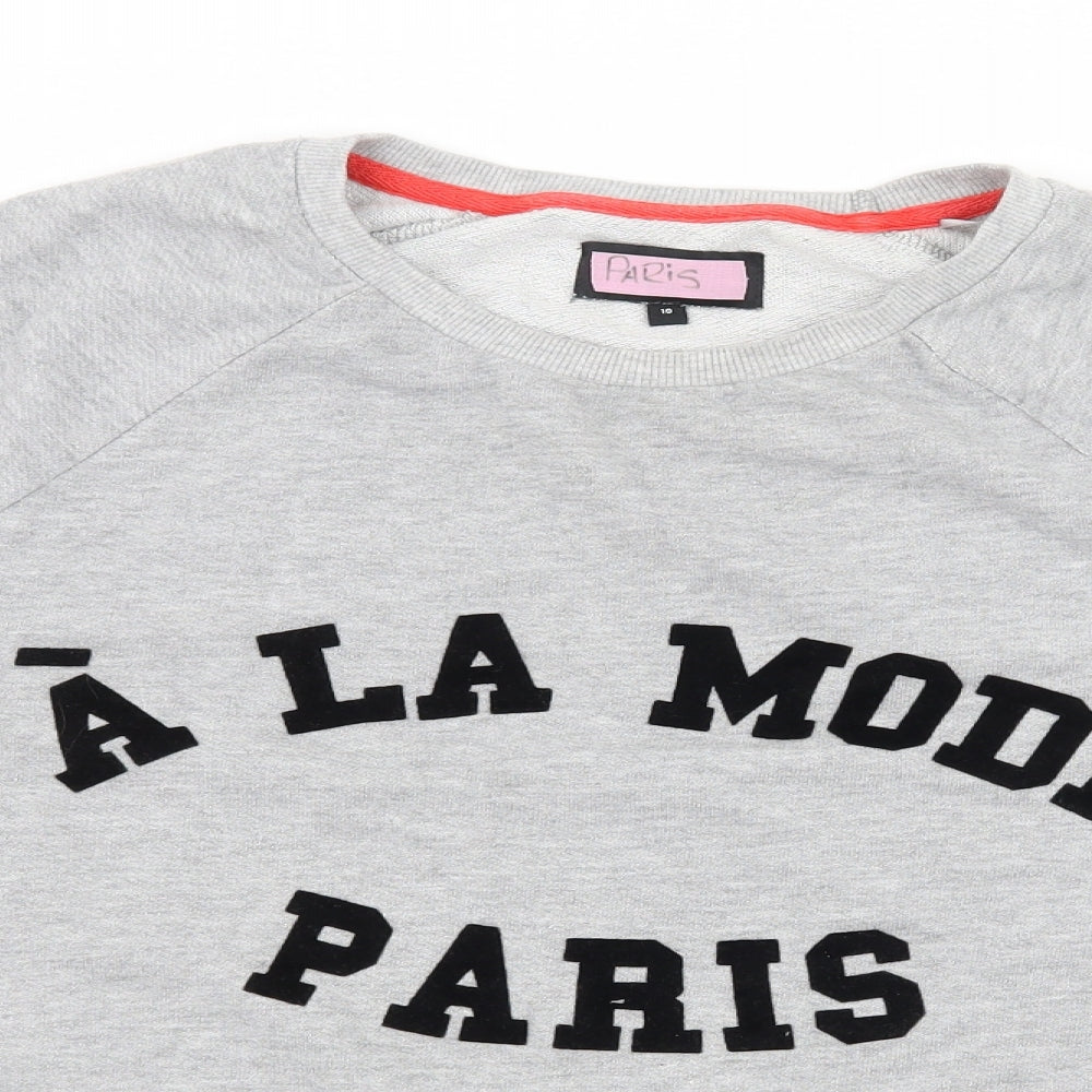 NEXT Womens Grey  Jersey Pullover Sweatshirt Size 10  - A'La Mode Paris