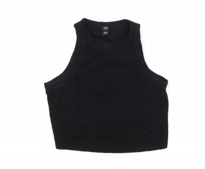 River Island Womens Black Jersey Basic Tank Size 14