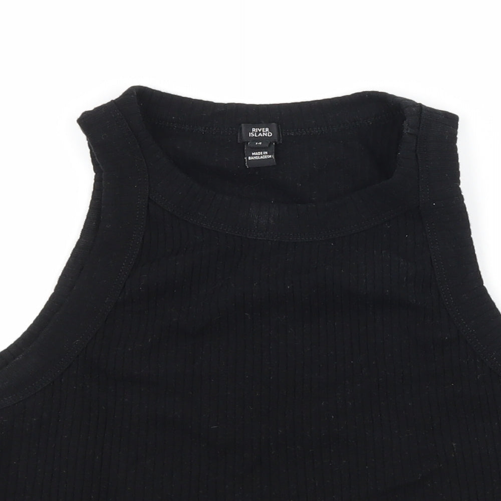 River Island Womens Black  Jersey Basic Tank Size 14