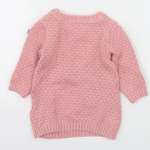 Primark Girls Pink  Jersey Pullover Jumper Size 0-3 Months  - Unicorn