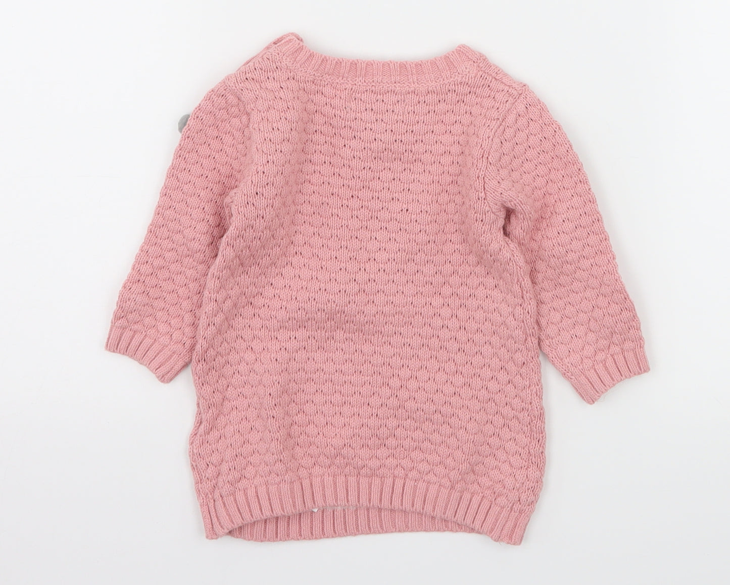 Primark Girls Pink  Jersey Pullover Jumper Size 0-3 Months  - Unicorn