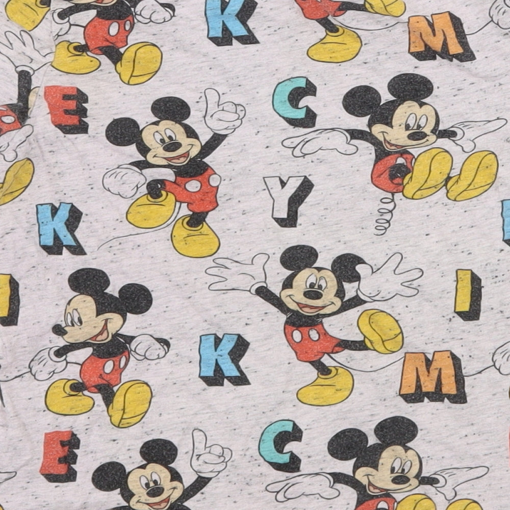 TU Boys Grey Geometric Jersey Basic T-Shirt Size 3-4 Years  - Mickey Mouse
