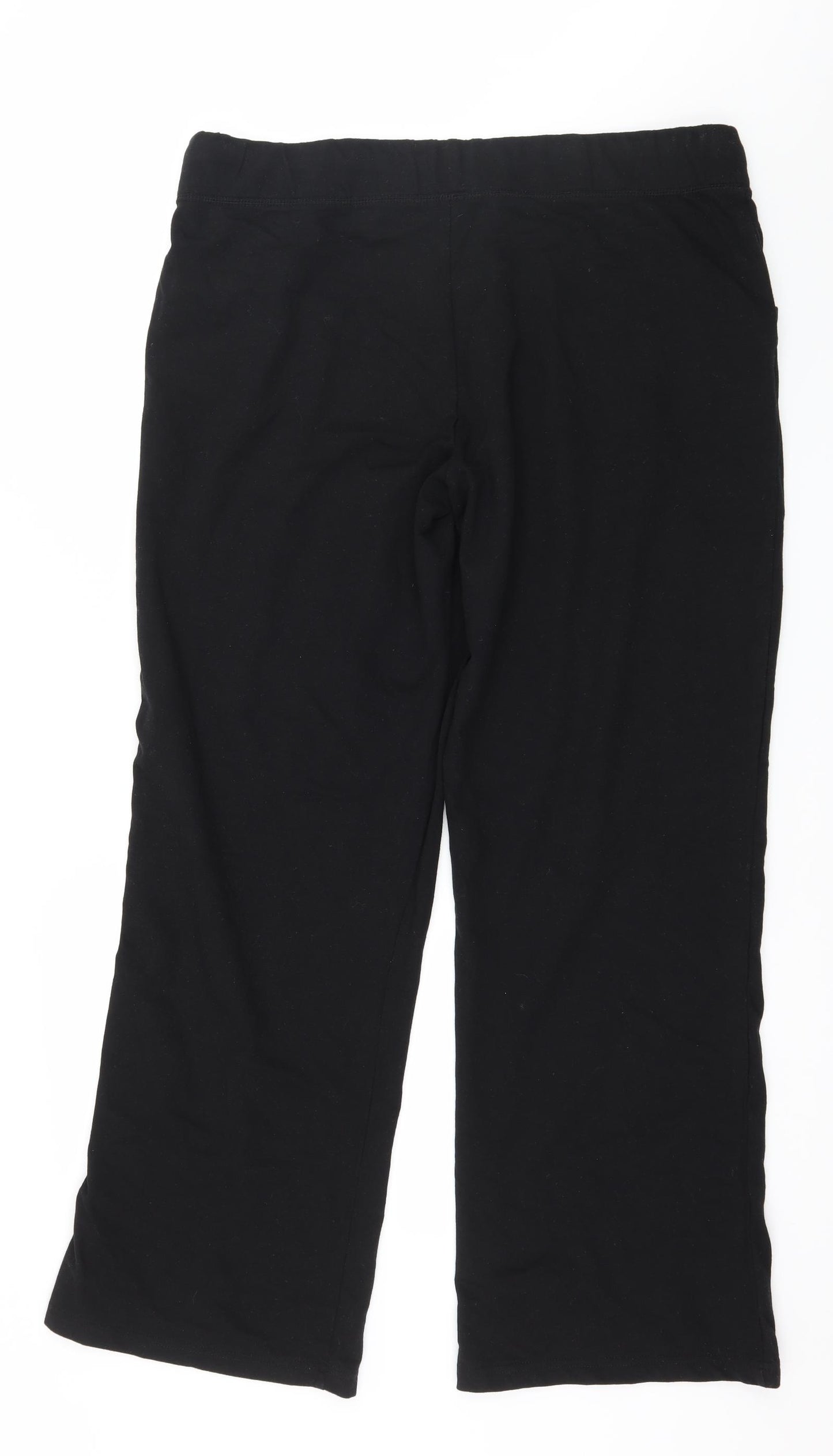 Preworn Womens Black  Jersey Jogger Trousers Size 38 in L31 in