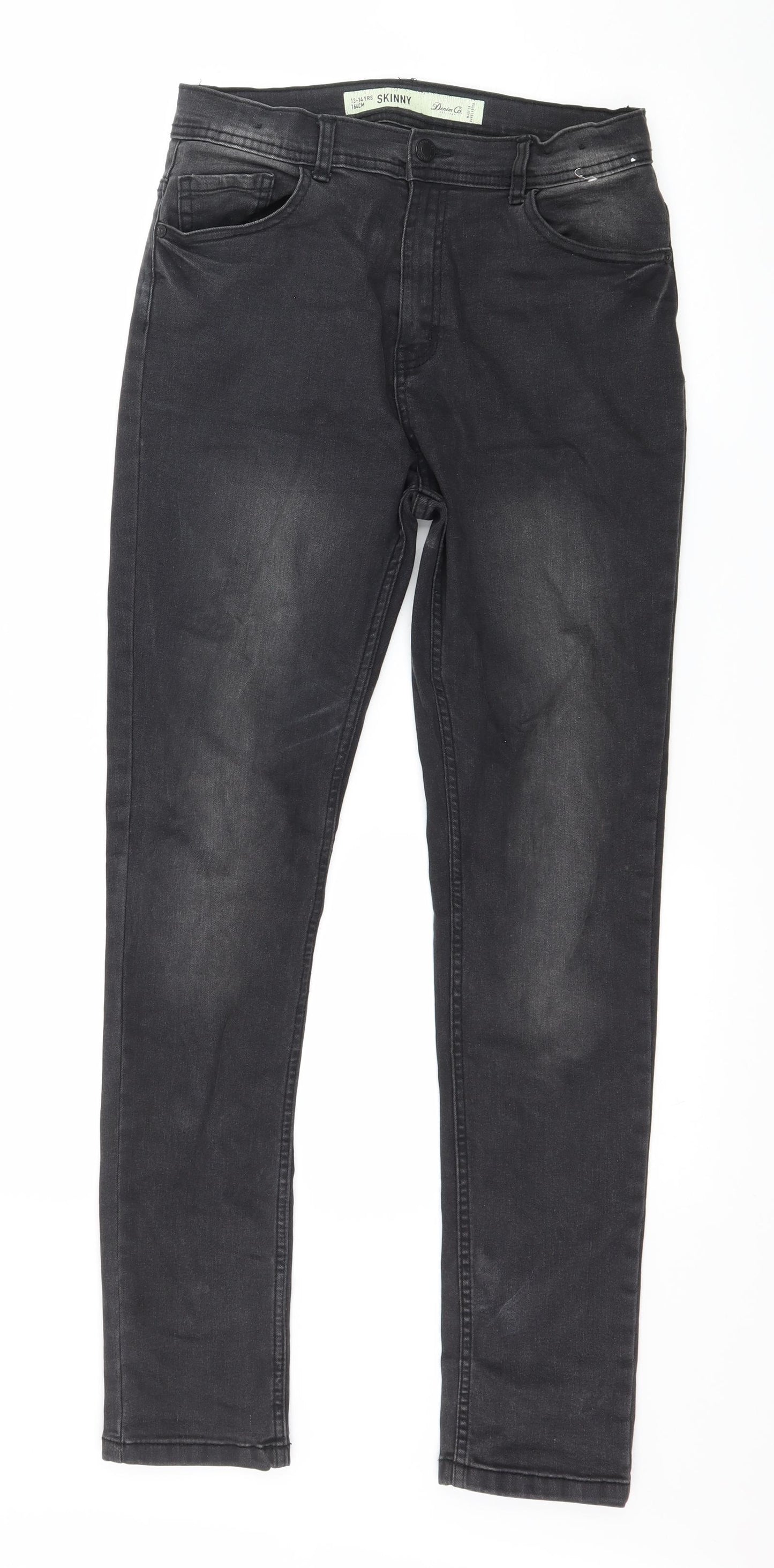 Denim & Co. Boys Grey  Denim Skinny Jeans Size 13-14 Years