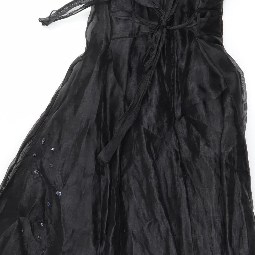 Gloss Girls Black  Taffeta Fit & Flare  Size 9-10 Years