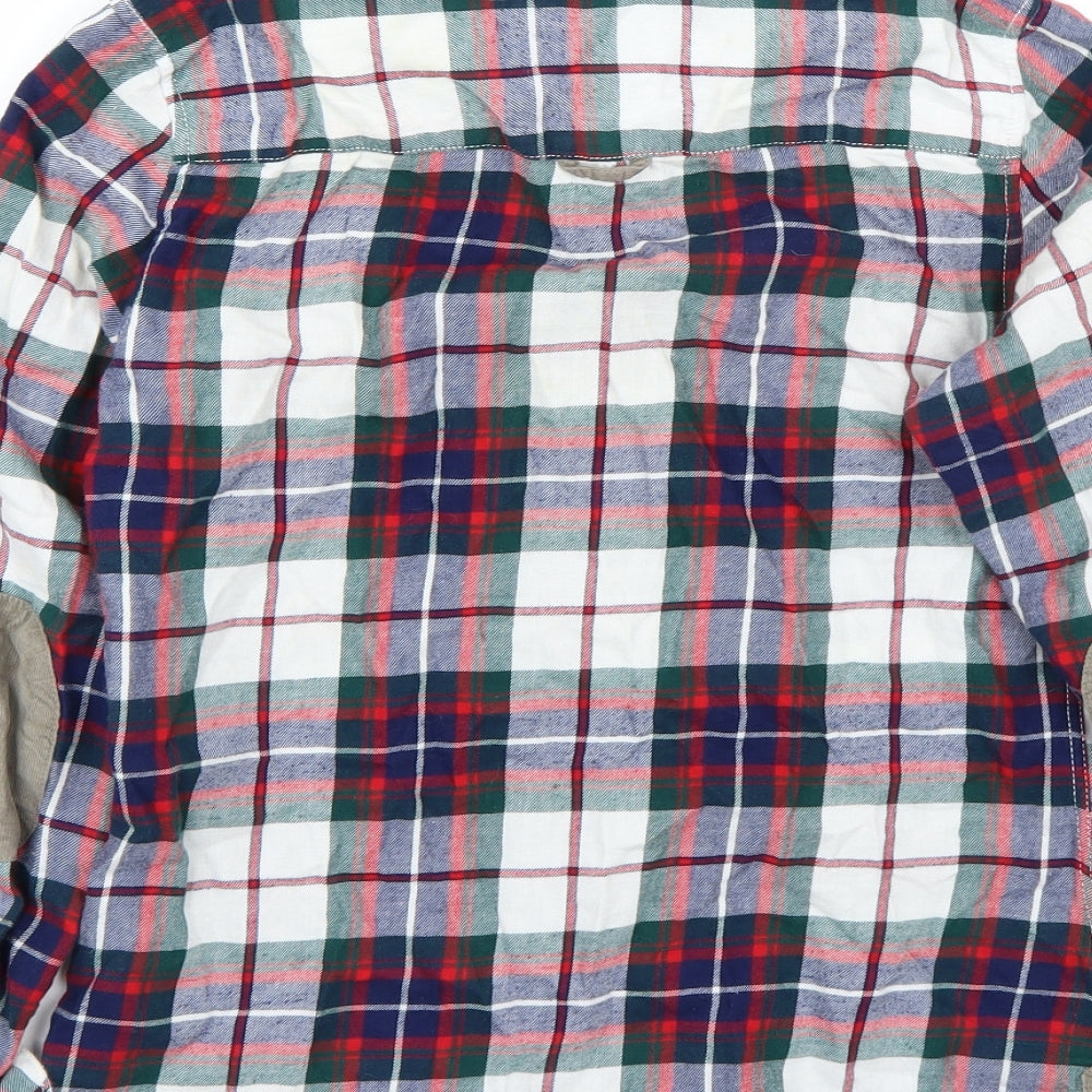 H&M Womens Red Check  Basic Button-Up Size 4