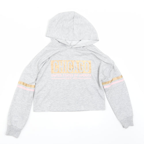 Primark Girls Grey  Rayon Pullover Hoodie Size 12 Years