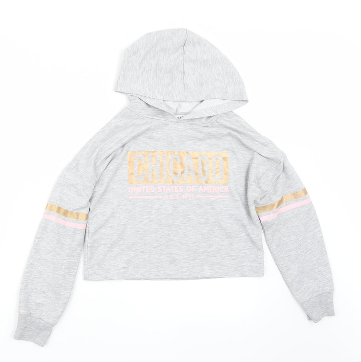 Primark Girls Grey  Rayon Pullover Hoodie Size 12 Years