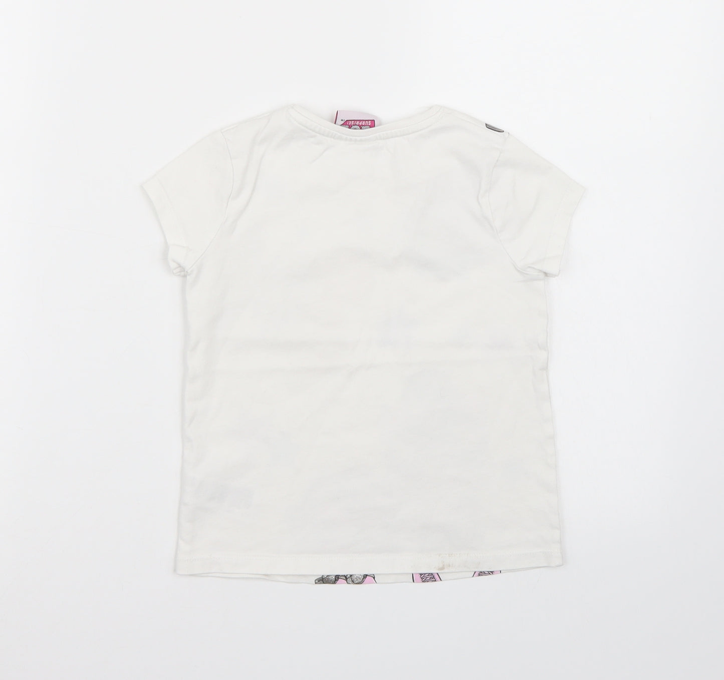 LOL Girls White   Basic T-Shirt Size 5-6 Years