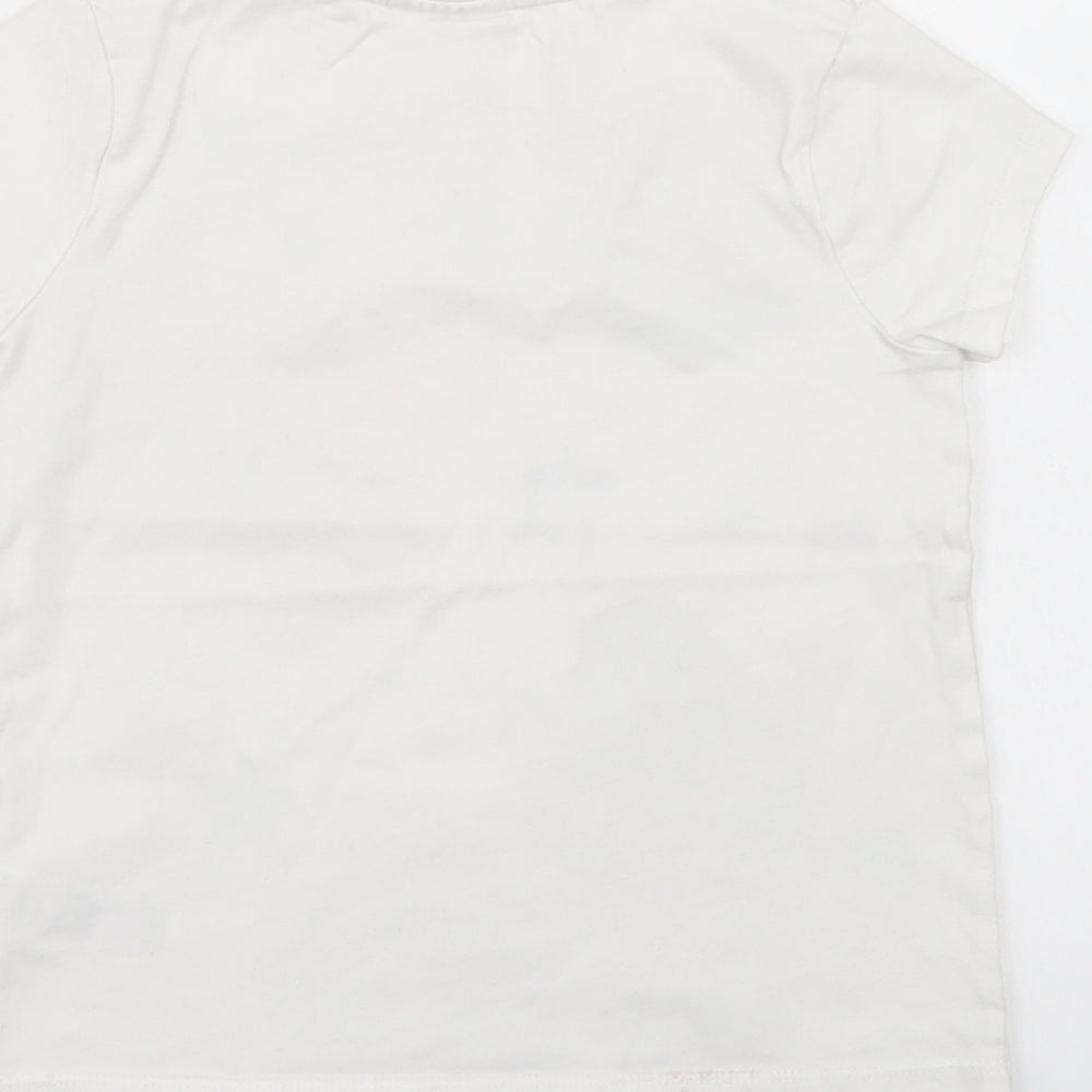 LOL Girls White   Basic T-Shirt Size 5-6 Years
