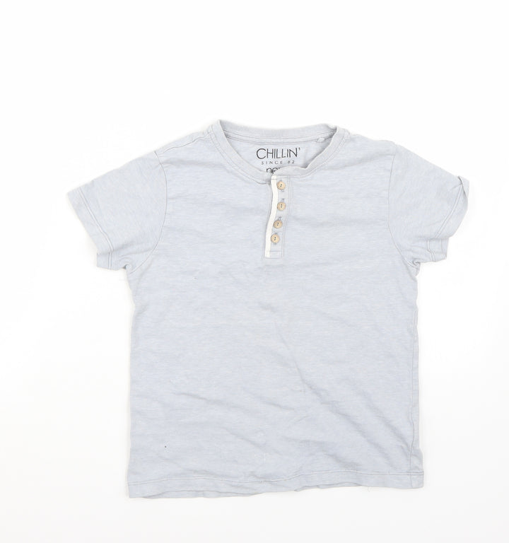 NEXT Boys Grey  Rayon Basic T-Shirt Size 7 Years