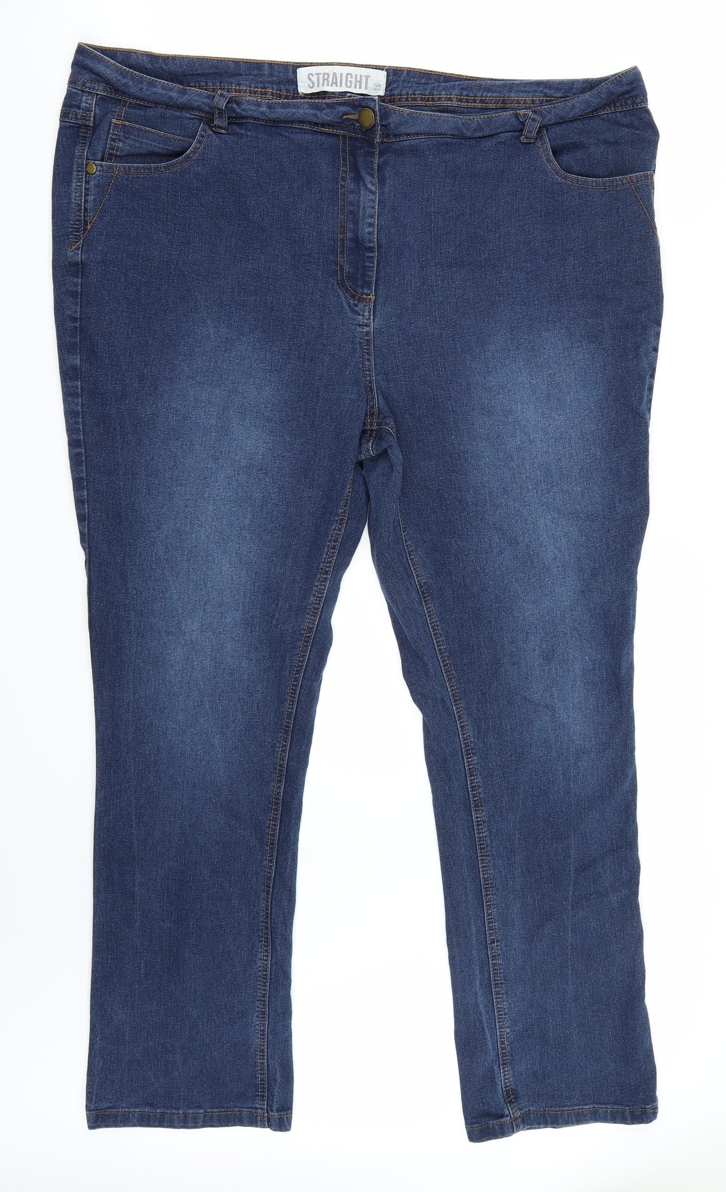 Yours Womens Blue   Straight Jeans Size 22 L28 in