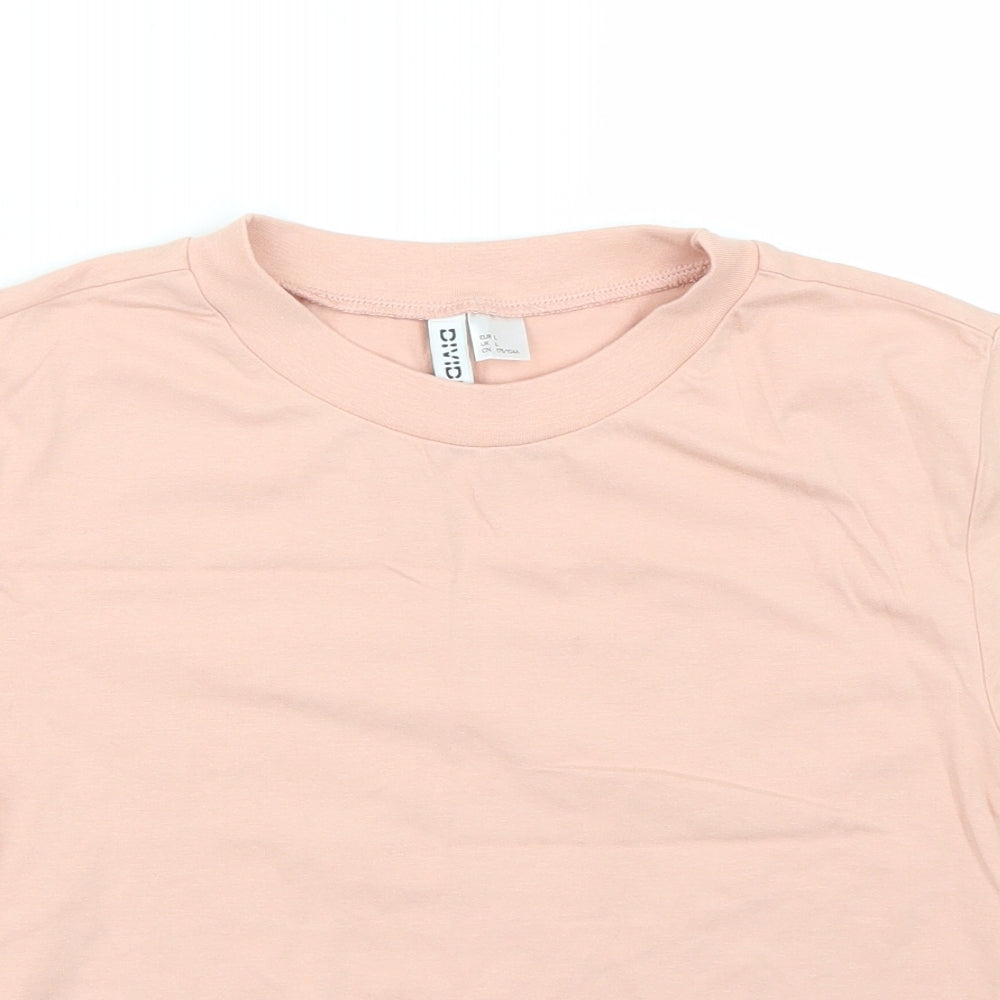 H&M Womens Pink   Basic T-Shirt Size L