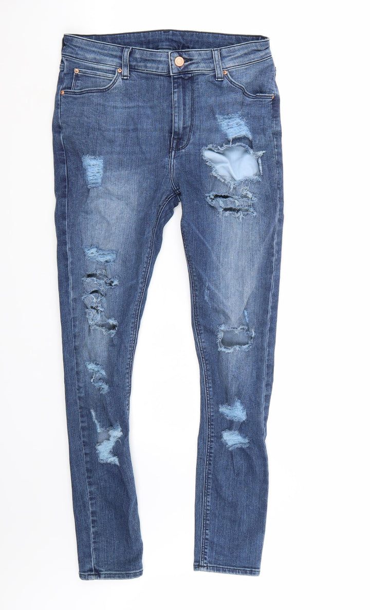 Preworn Womens Blue Skinny Jeans Size 32 L29 in