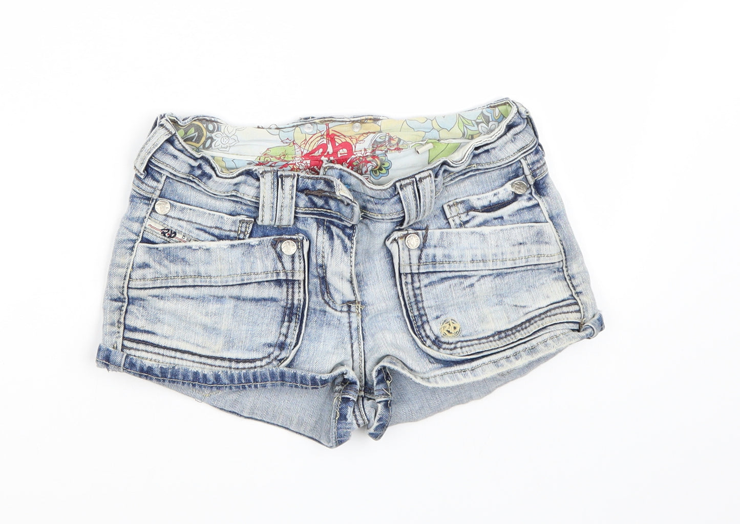 Preworn Girls Blue   Bermuda Shorts Size 8 Years