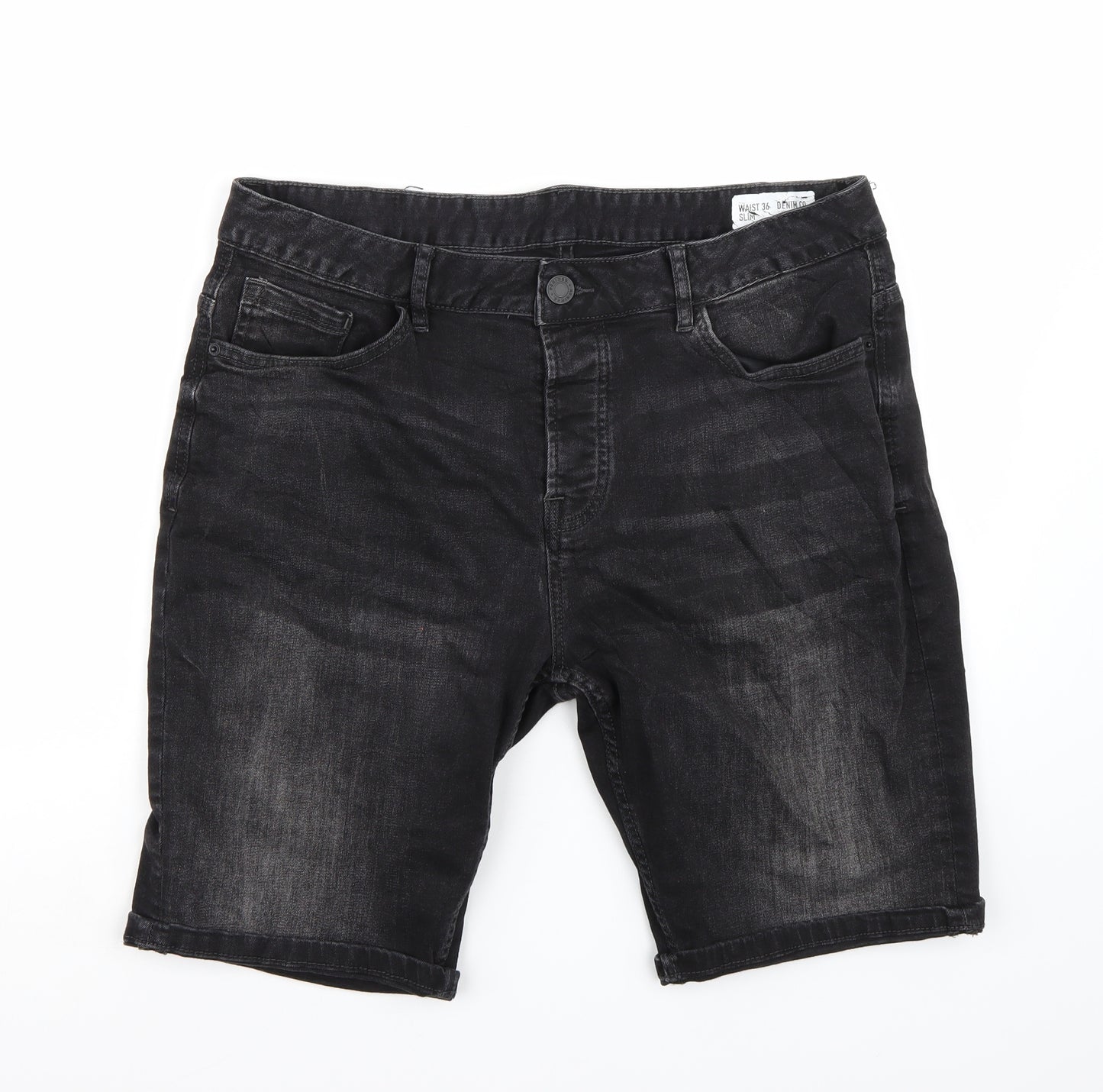 Denim & Co. Mens Black   Bermuda Shorts Size 36