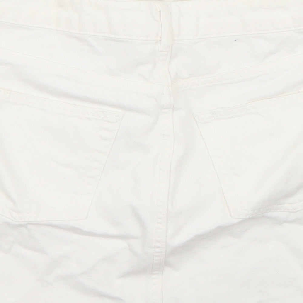 Topshop Womens White   A-Line Skirt Size 10