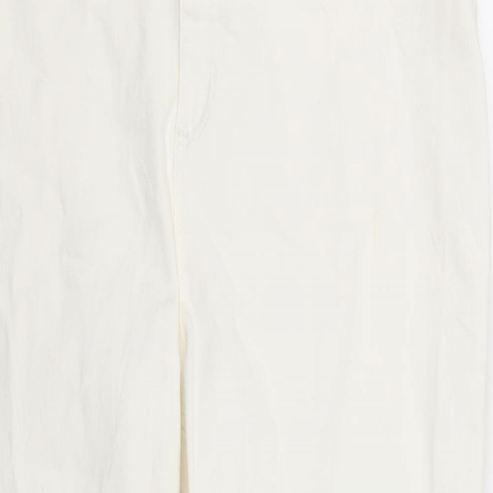 Preworn Womens White   Straight Jeans Size 18 L27 in