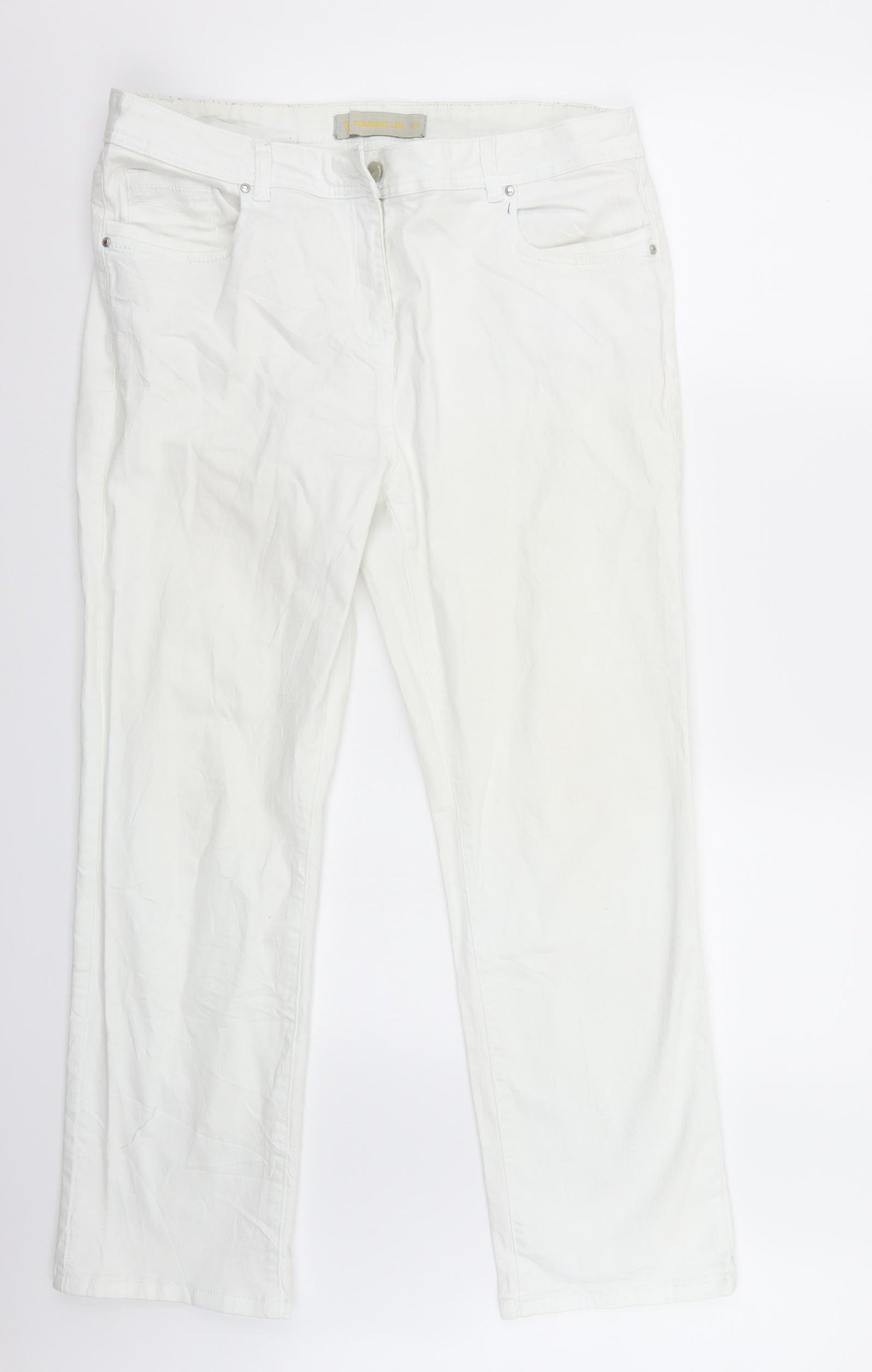 TU Womens White   Straight Jeans Size 16 L30 in