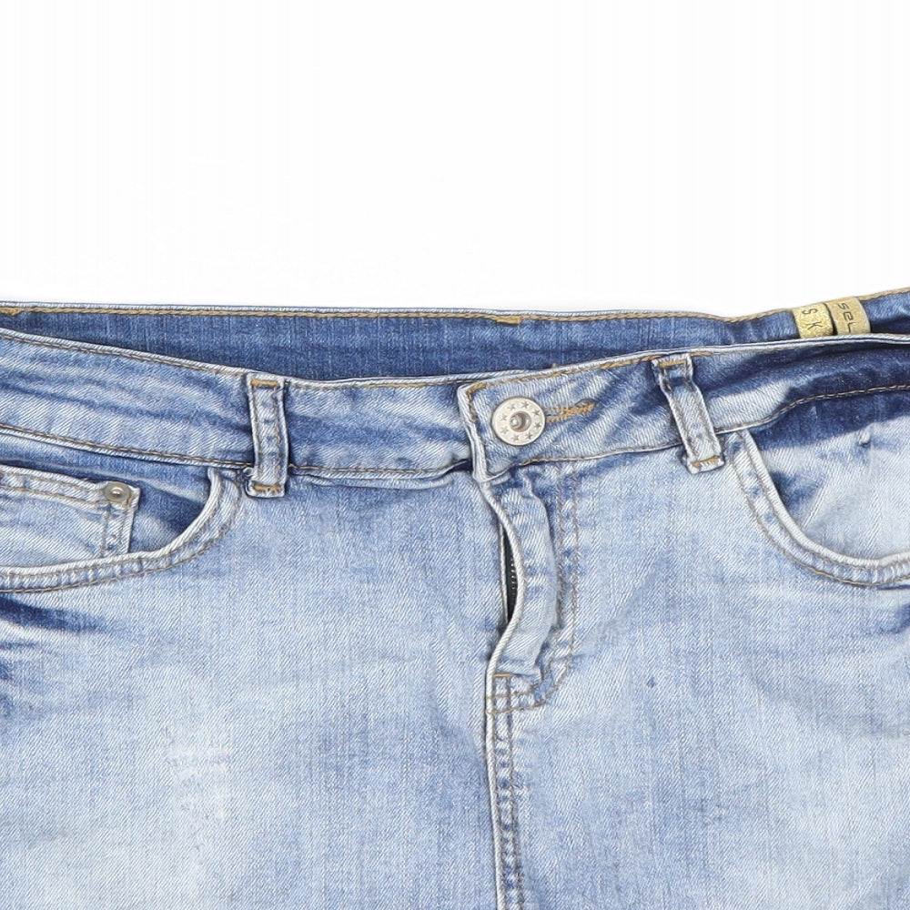 Select Womens Blue   A-Line Skirt Size 12