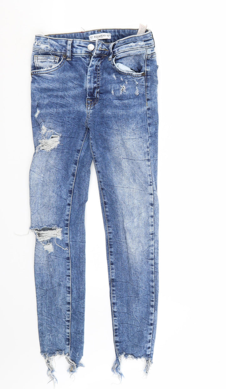 Pull&Bear Womens Blue Skinny Jeans Size 34 L25 in