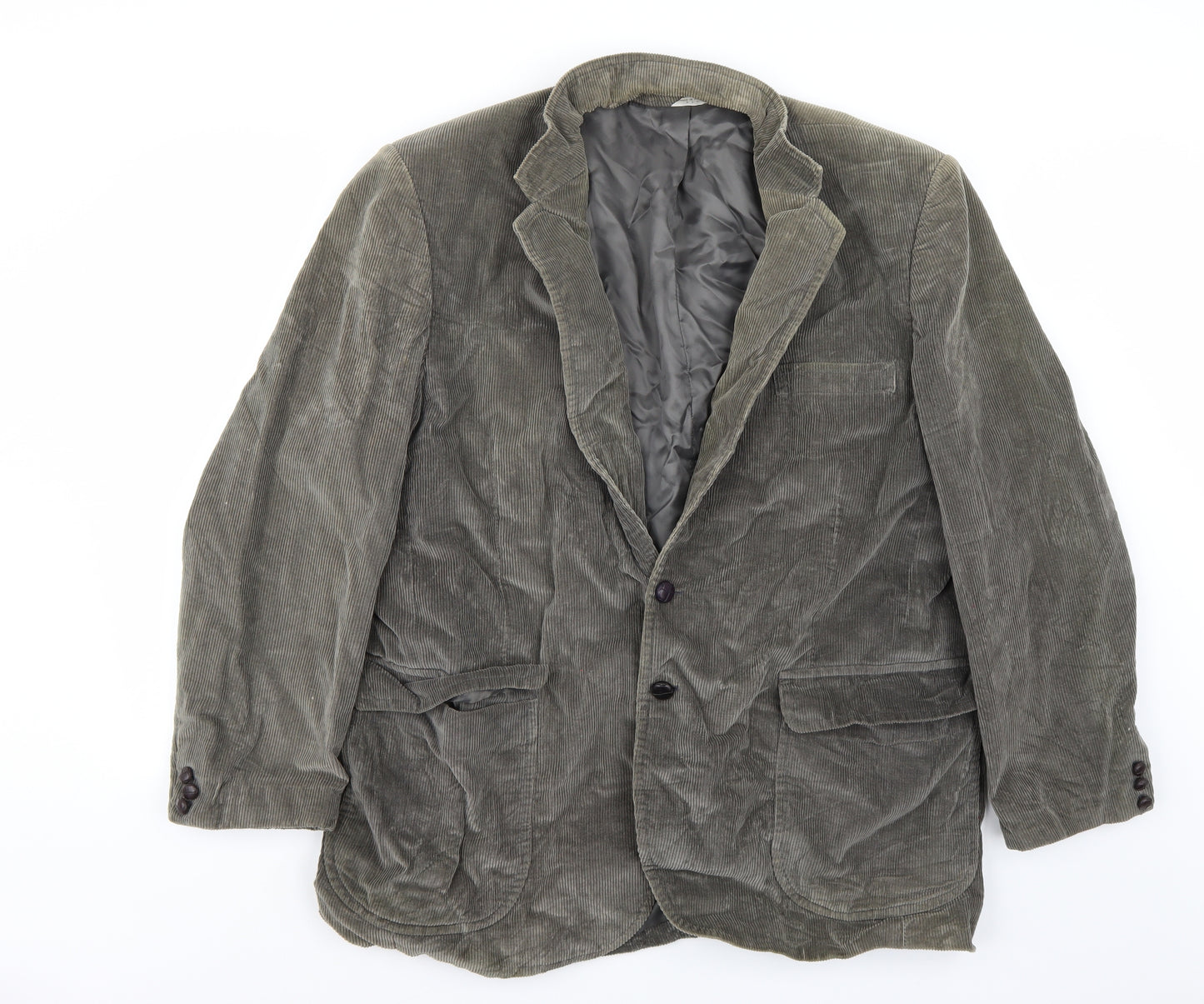 The corduroy club  Mens Grey  Rayon Jacket Coat Size 48