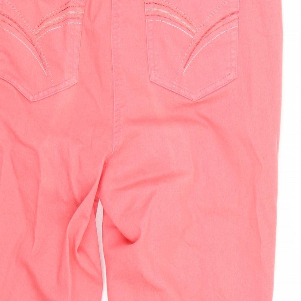 Basler Womens Pink Cotton Cropped Jeans Size 34 in