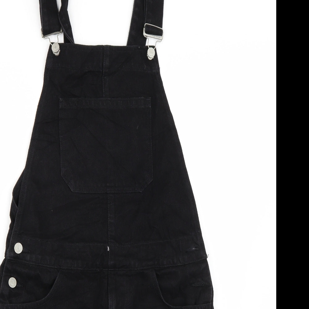 Preworn Womens Black   Dungaree One-Piece Size 38