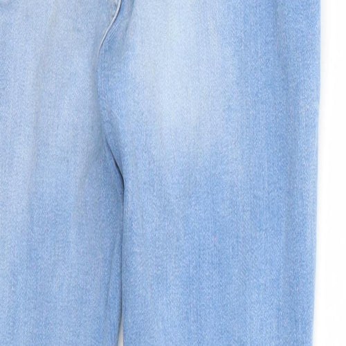 Denim & Co. Womens Blue   Cropped Jeans Size 10 L28 in