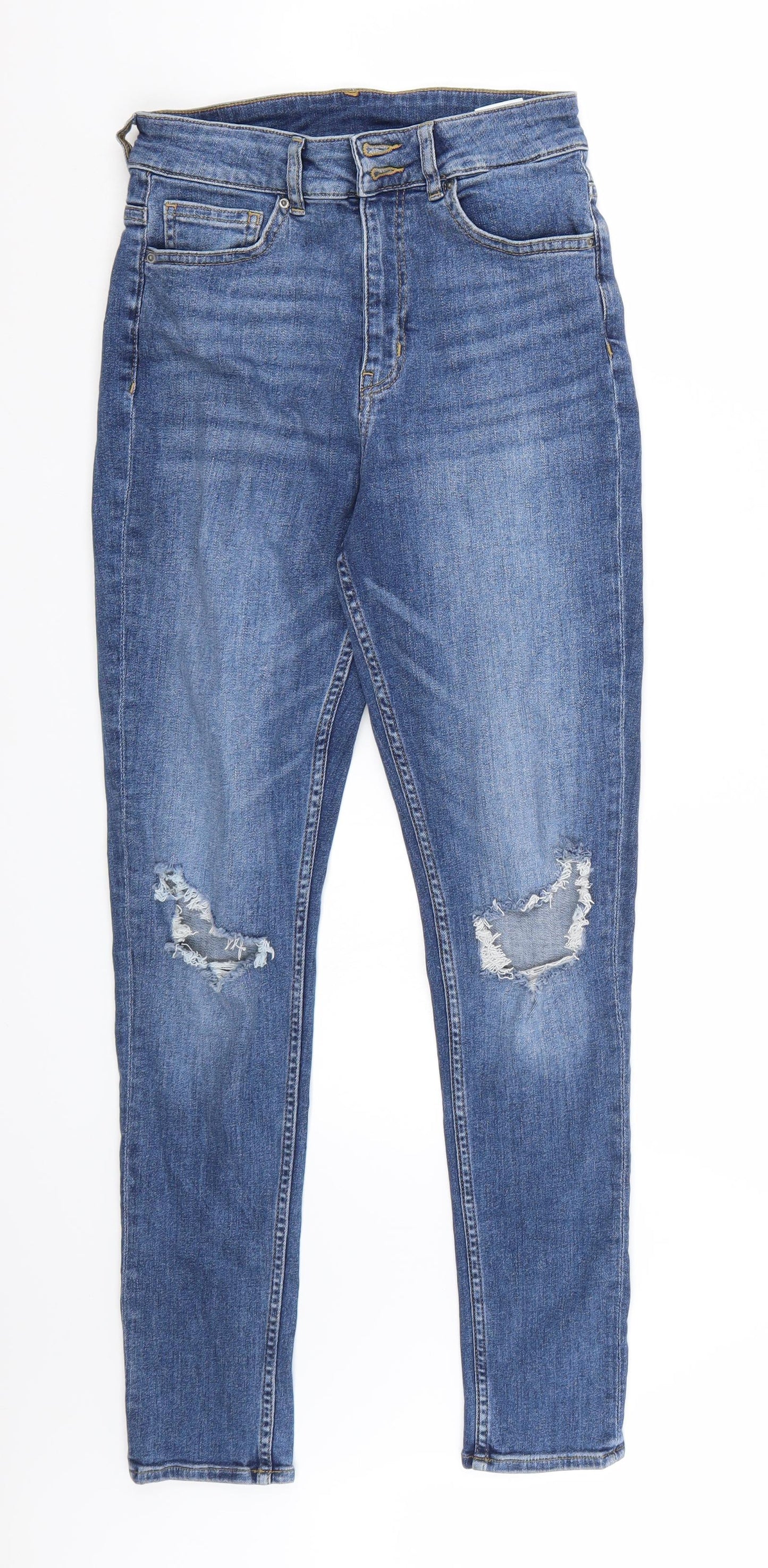 H&M Womens Blue   Skinny Jeans Size 10 L28 in