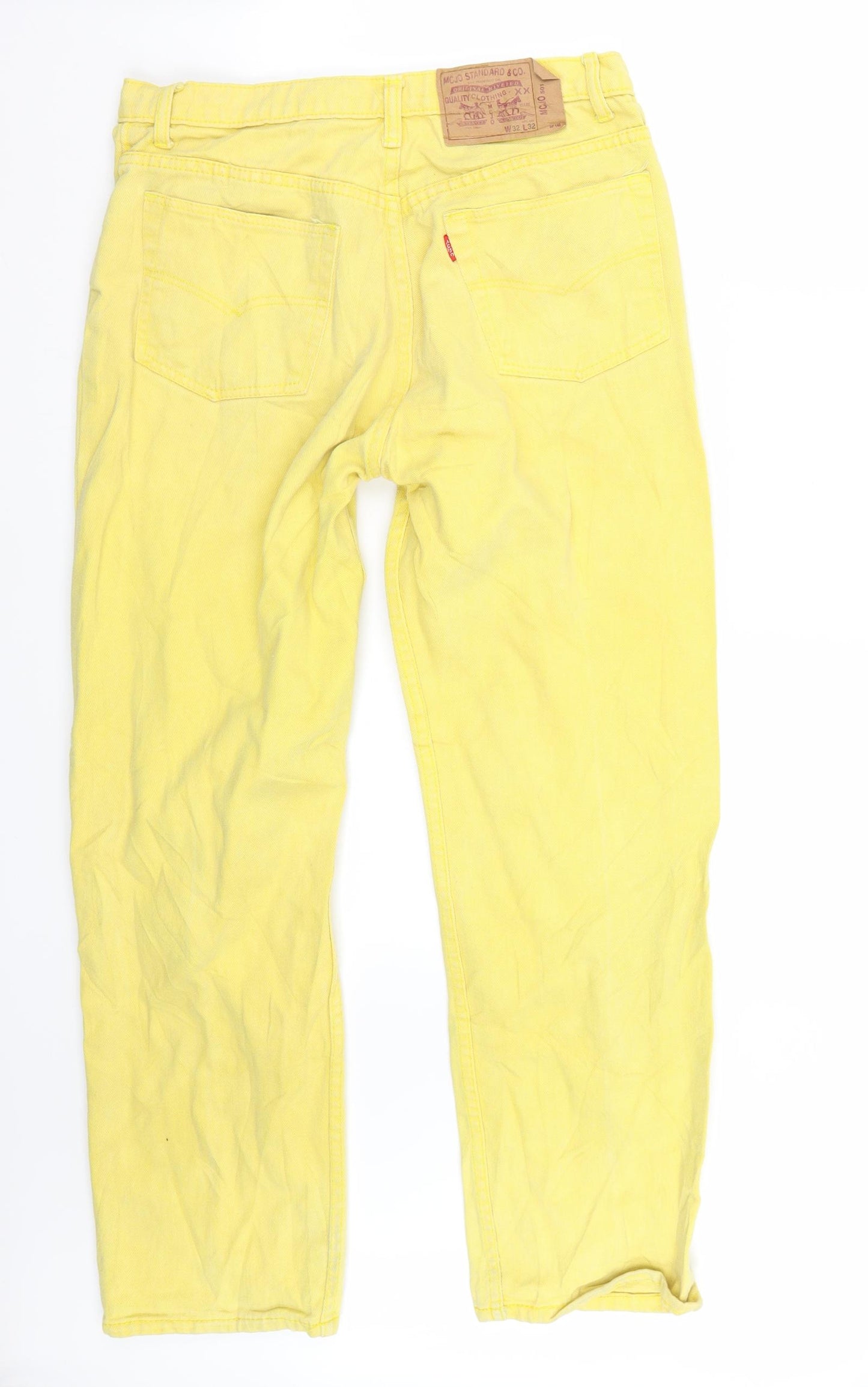 Levis Mens Yellow   Straight Jeans Size 32 L32 in