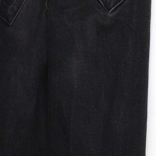 Denim & Co. Womens Black  Canvas Skinny Jeans Size 10 L29 in