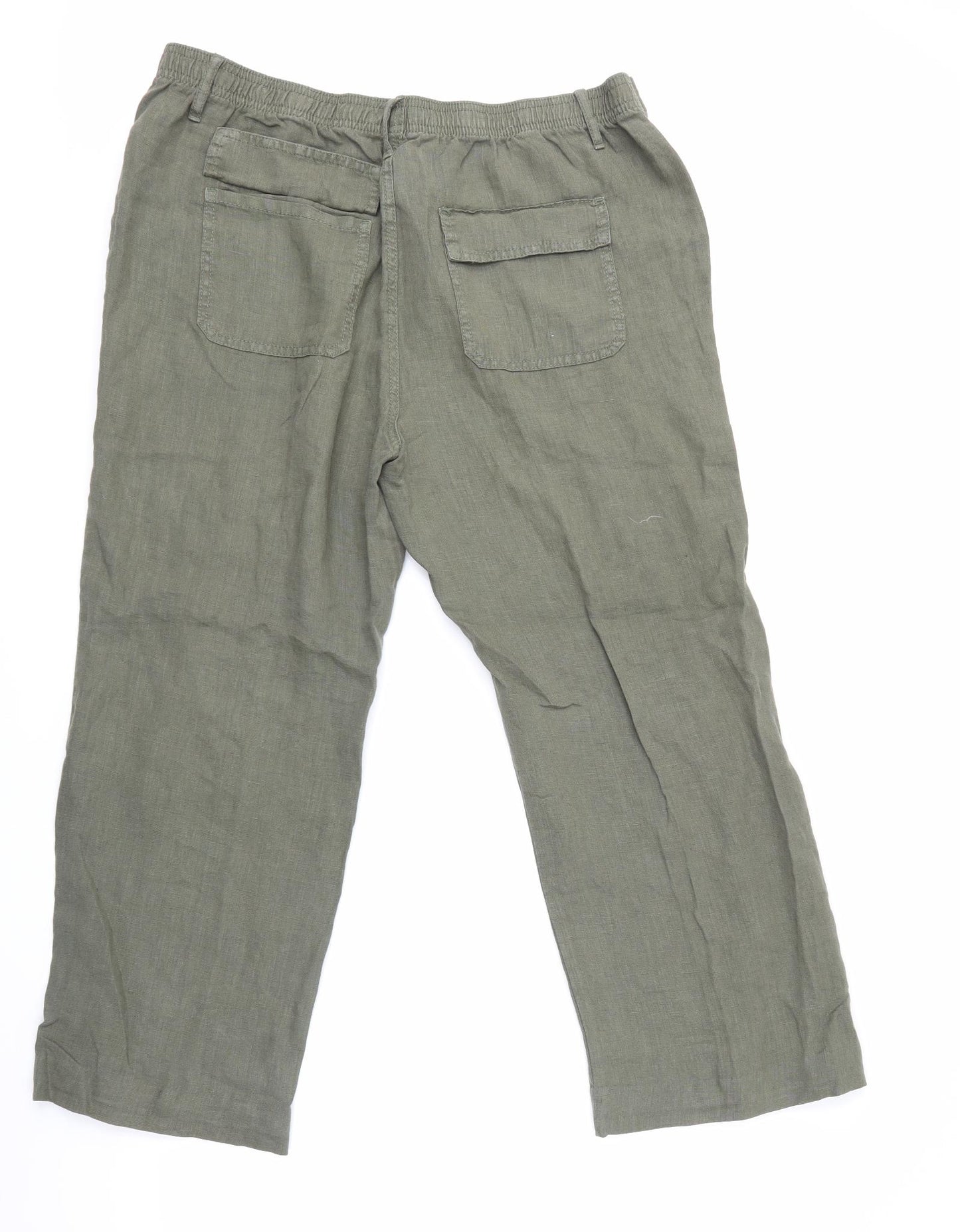 Marks & Spencer Womens Green   Cropped Trousers Size 16