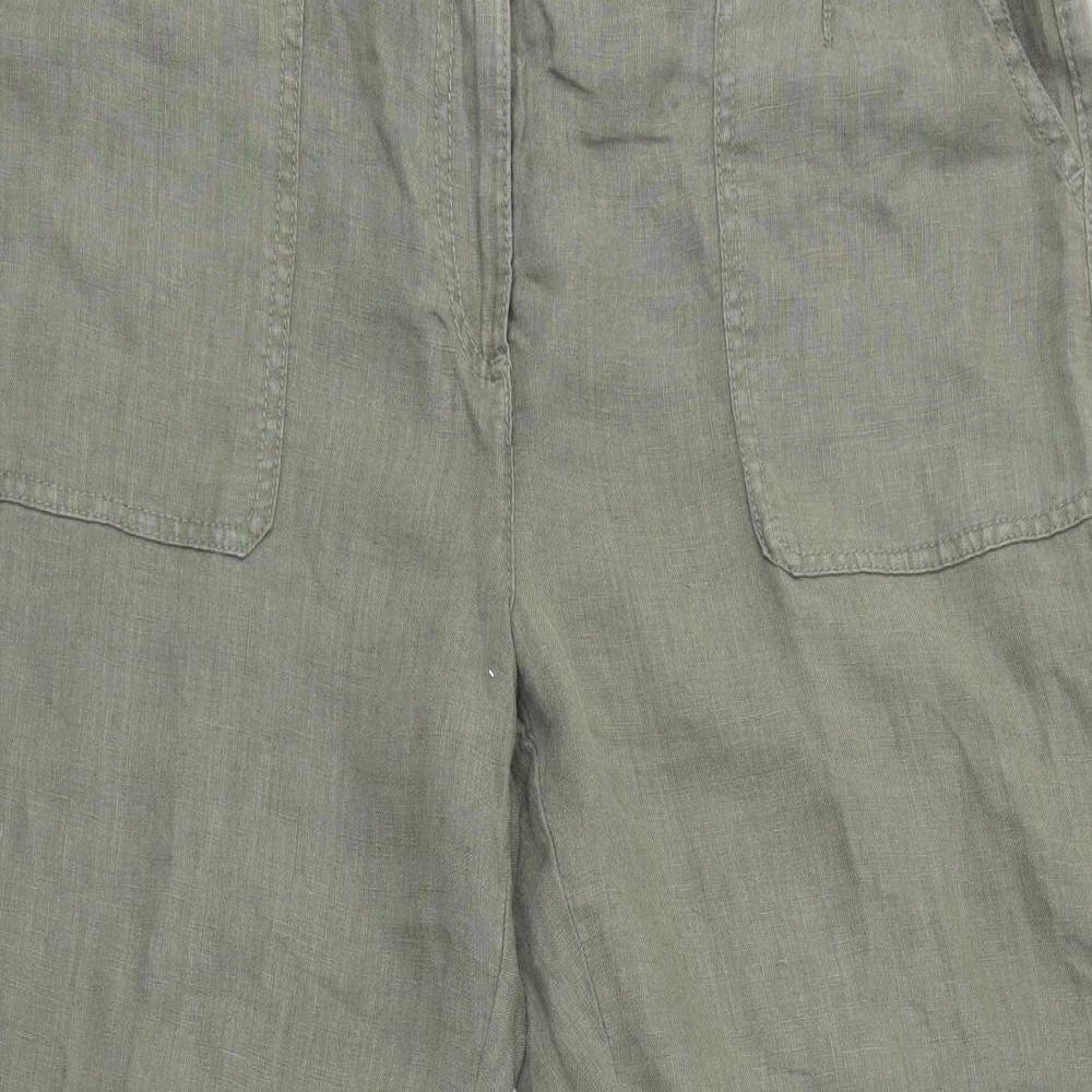 Marks & Spencer Womens Green   Cropped Trousers Size 16