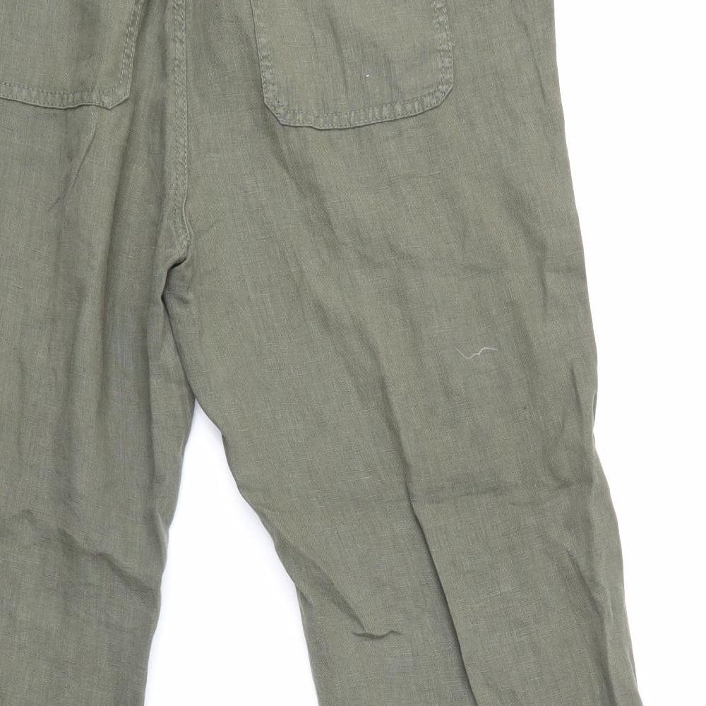 Marks & Spencer Womens Green   Cropped Trousers Size 16