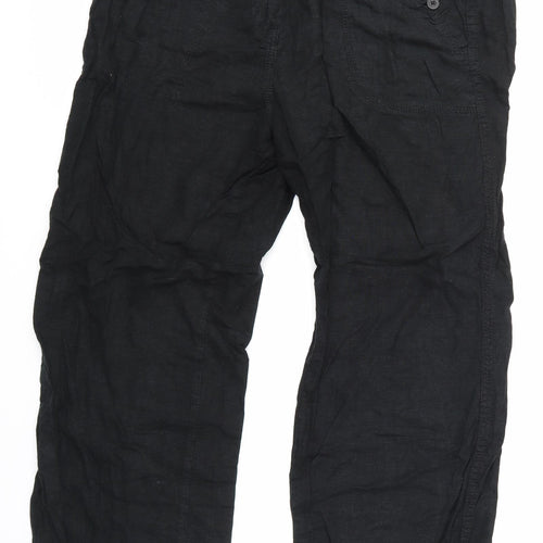 Marks and Spencer Womens Black   Cropped Trousers Size 16