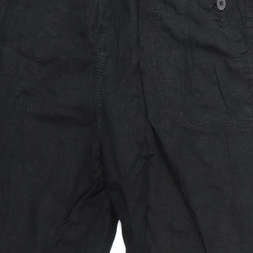 Marks and Spencer Womens Black   Cropped Trousers Size 16