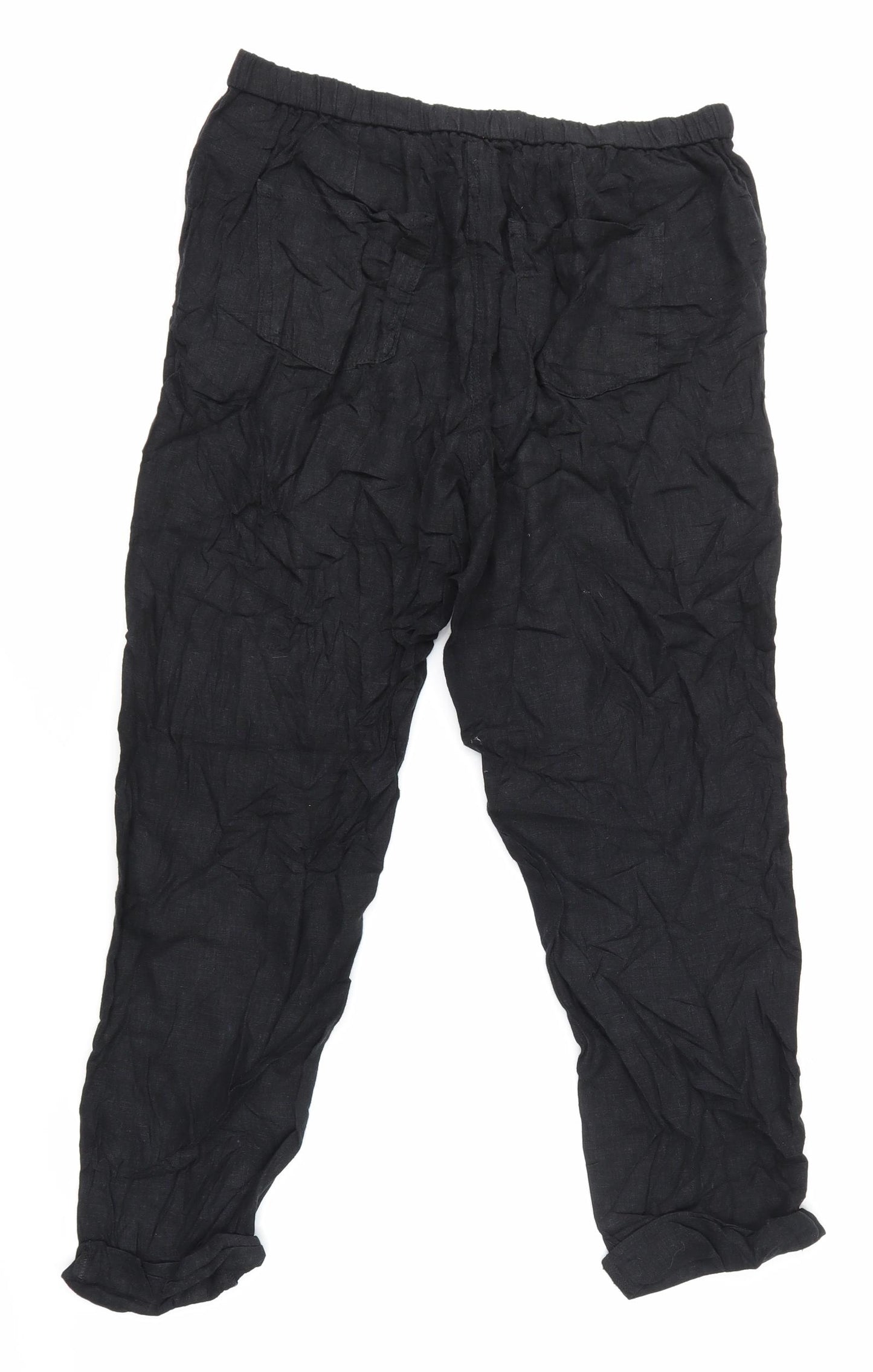 Marks and Spencer Womens Black   Cropped Trousers Size 12