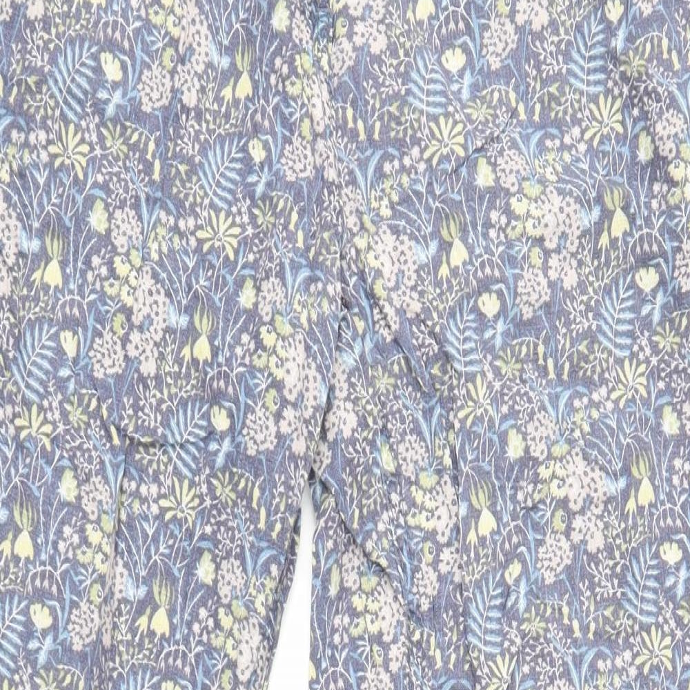 NEXT Womens Blue Floral  Chino Trousers Size 12