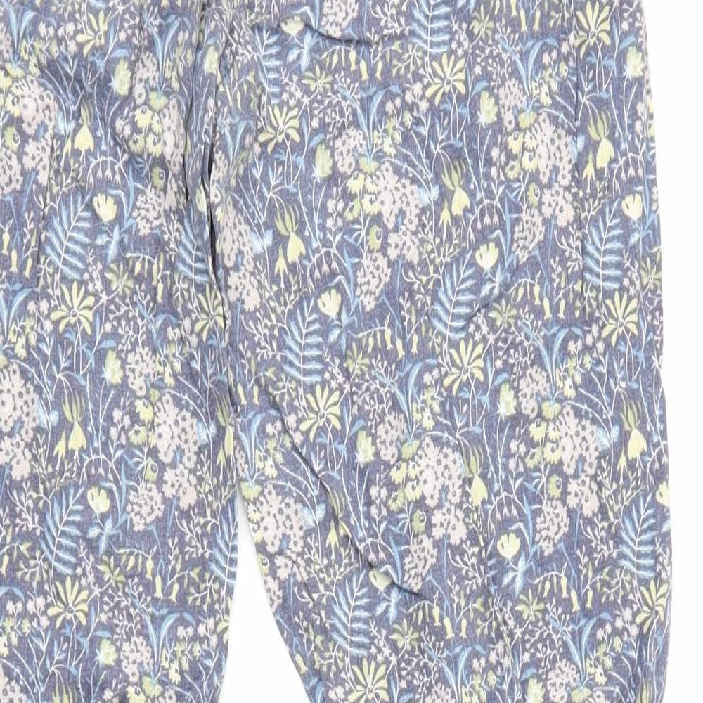 NEXT Womens Blue Floral  Chino Trousers Size 12