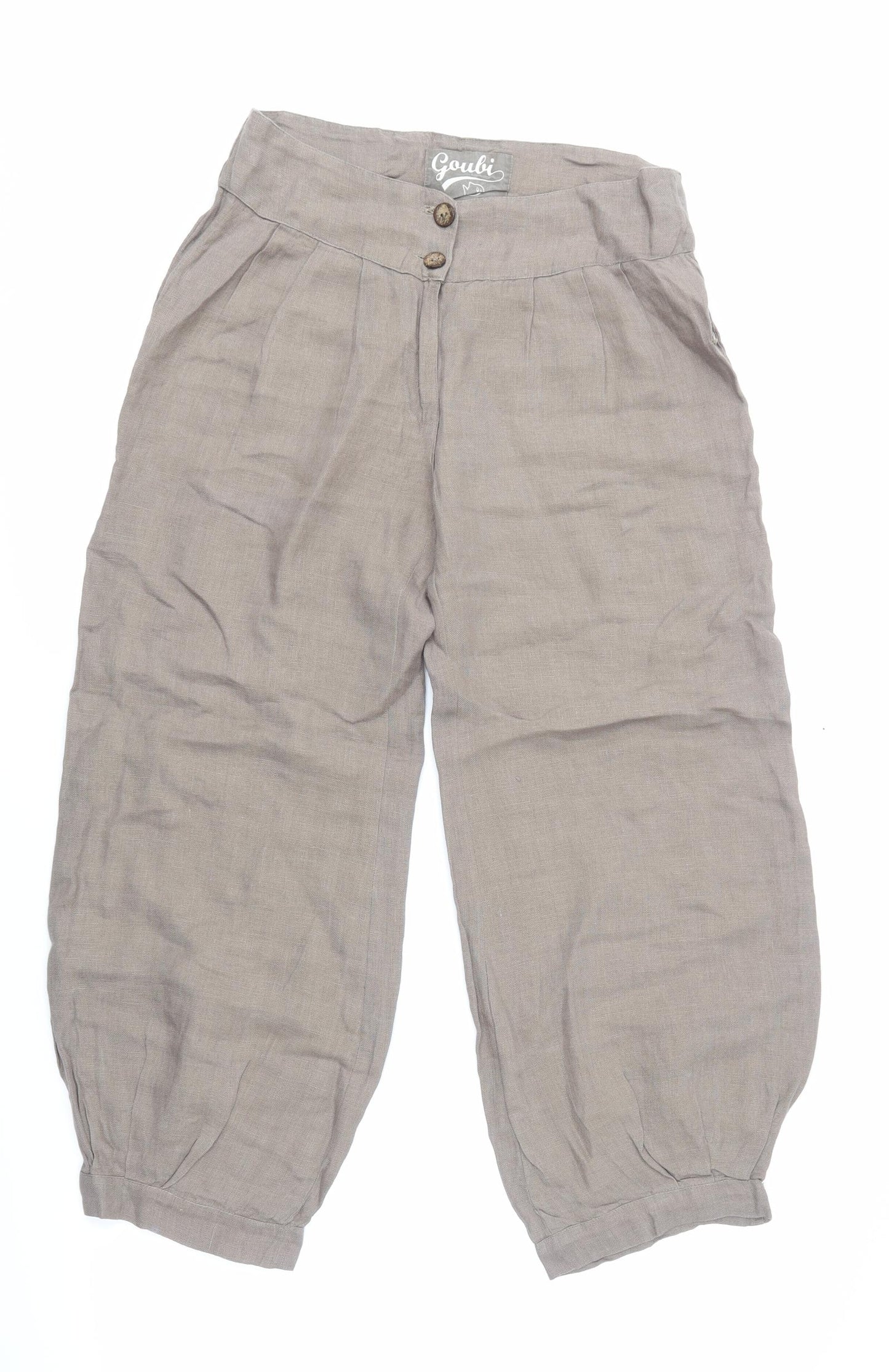 Goubi Womens Beige   Cropped Trousers Size S