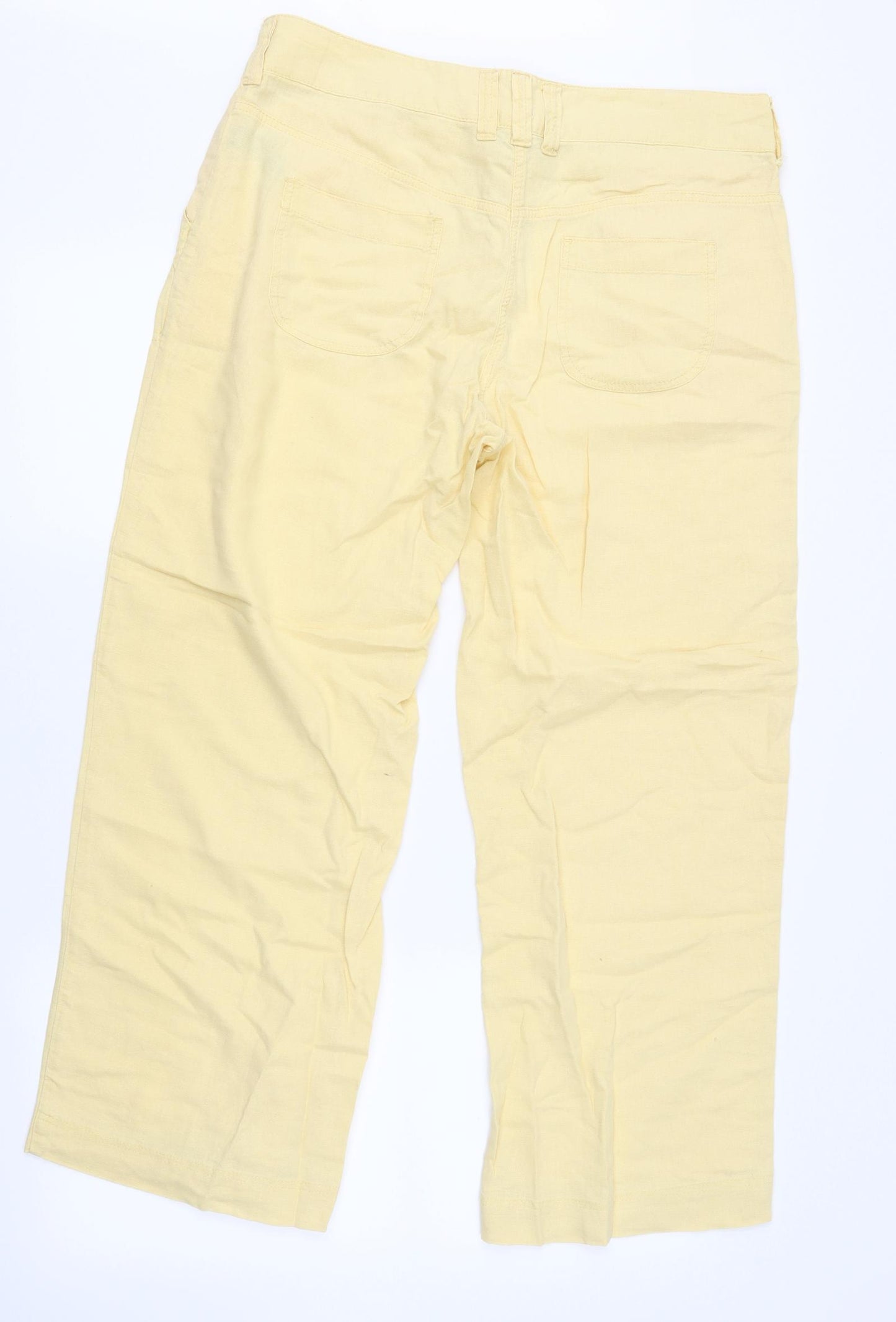 M&Co Womens Yellow   Trousers  Size 14