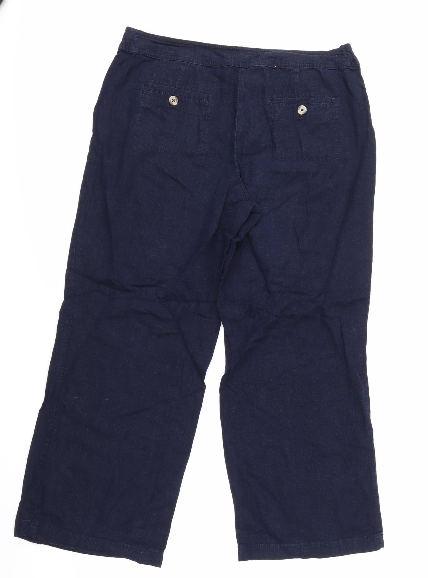 Debenhams Womens Blue   Cropped Trousers Size 14