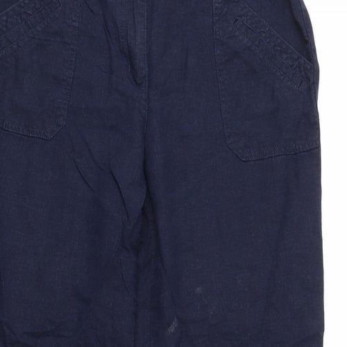 Debenhams Womens Blue   Cropped Trousers Size 14