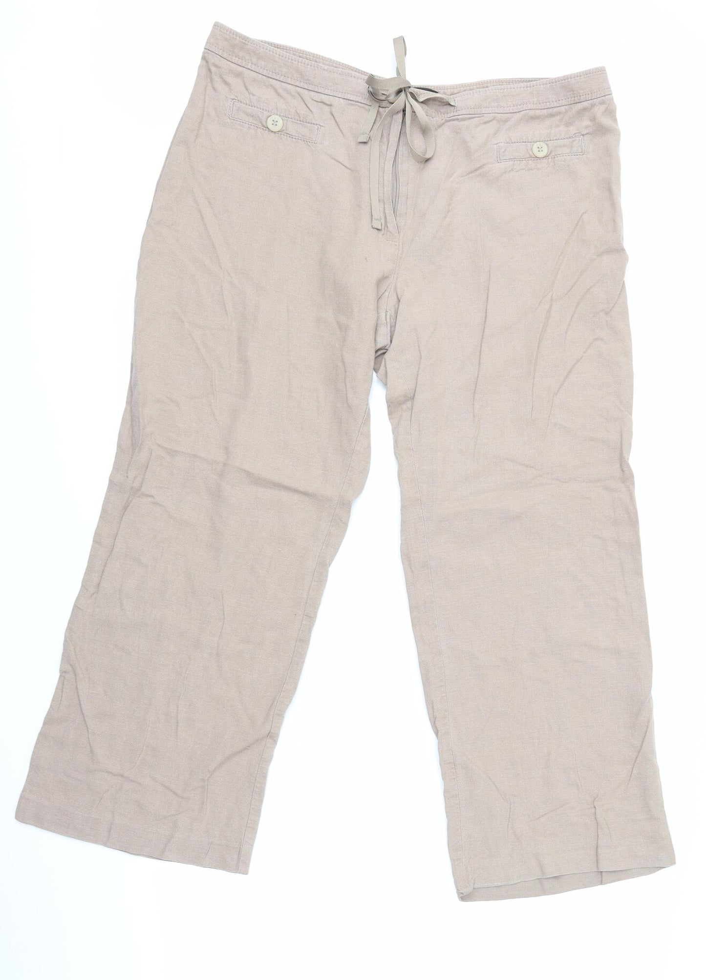 Marks and Spencer Womens Beige   Trousers  Size 16