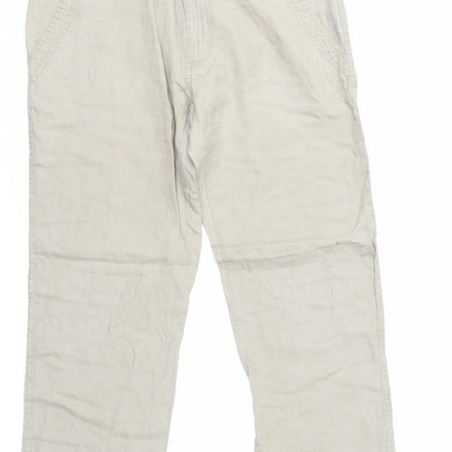 H&M Womens Beige   Trousers  Size 34 in L32 in