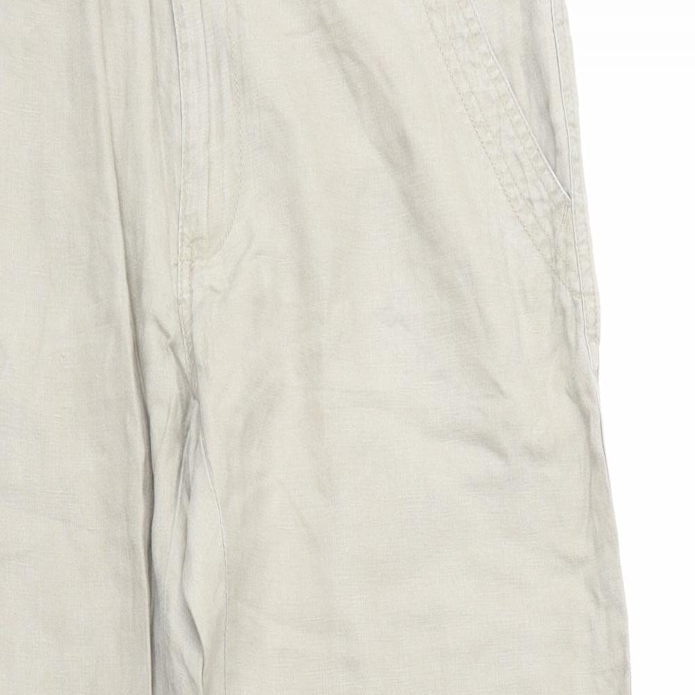 H&M Womens Beige   Trousers  Size 34 in L32 in